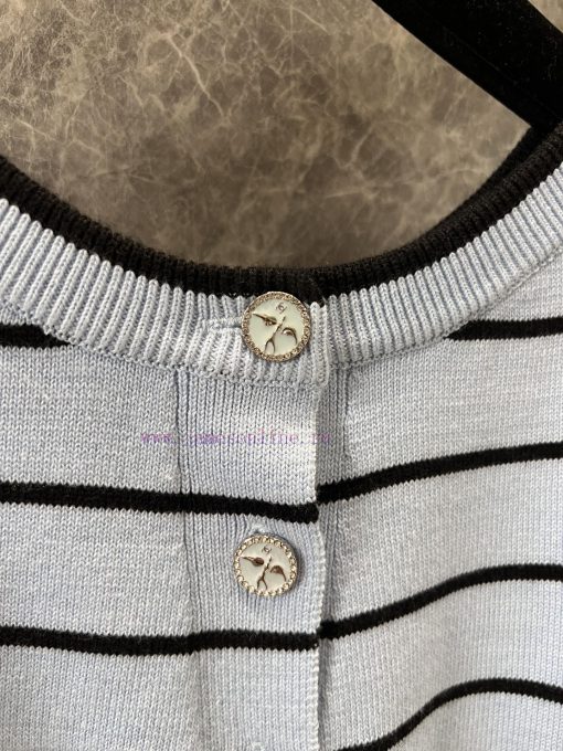 ZW60952 Chanel 25Ss Spring/Summer New Striped Short Knitted Cardigan Jacket | Customized Super ni3o3c8v - Image 6