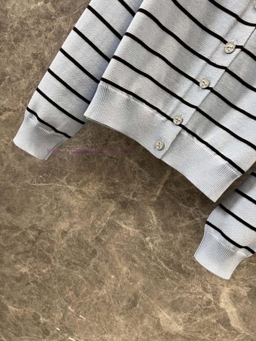 ZW60952 Chanel 25Ss Spring/Summer New Striped Short Knitted Cardigan Jacket | Customized Super ni3o3c8v - Image 7