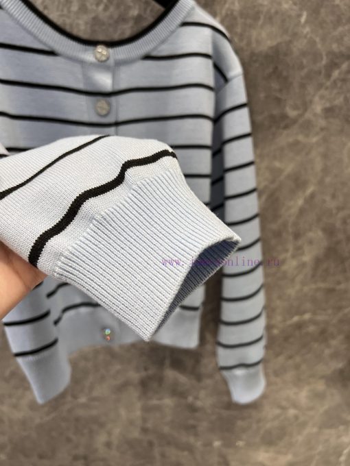 ZW60952 Chanel 25Ss Spring/Summer New Striped Short Knitted Cardigan Jacket | Customized Super ni3o3c8v - Image 8