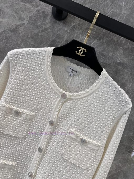 ZW60953 Chanel 25Ss Spring/Summer New Concave And Convex Three Dimensional Pattern Round Neck K qo2yayf5 - Image 4