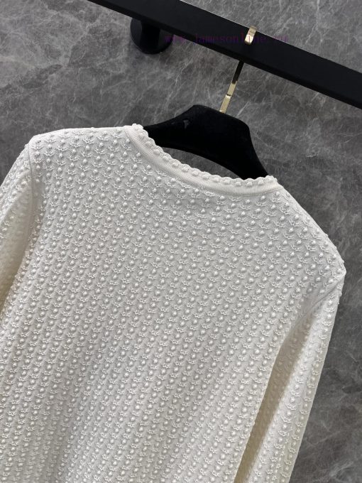 ZW60953 Chanel 25Ss Spring/Summer New Concave And Convex Three Dimensional Pattern Round Neck K qo2yayf5 - Image 5