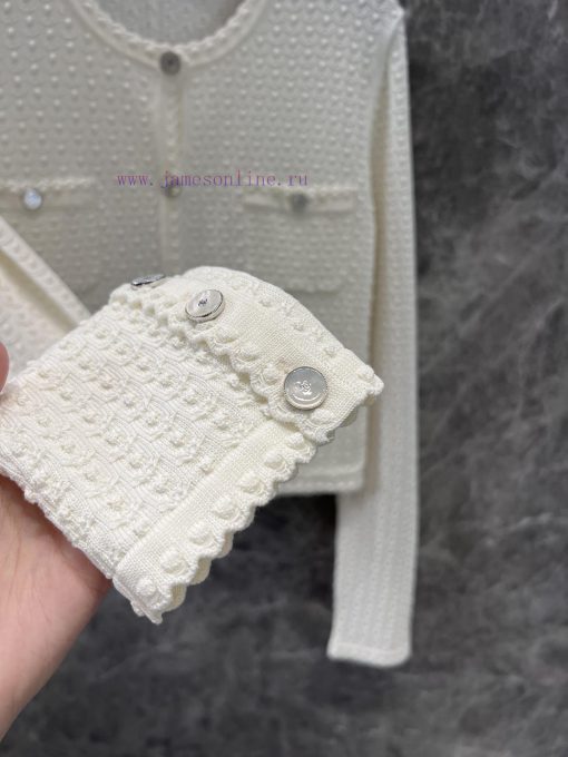 ZW60953 Chanel 25Ss Spring/Summer New Concave And Convex Three Dimensional Pattern Round Neck K qo2yayf5 - Image 8