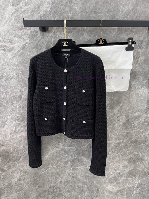 ZW60953 Chanel 25Ss Spring/Summer New Concave And Convex Three Dimensional Pattern Round Neck K p6qphr8s - Image 2