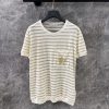 ZT60955 Dior 25Ss Spring/Summer New Linen Knitted Pentagram Short Sleeve Top 丨 YB Development's s1lsvqty