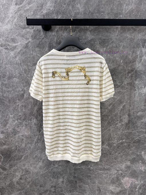 ZT60955 Dior 25Ss Spring/Summer New Linen Knitted Pentagram Short Sleeve Top 丨 YB Development's s1lsvqty - Image 3