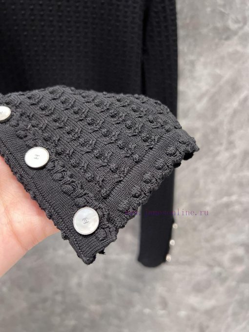 ZW60953 Chanel 25Ss Spring/Summer New Concave And Convex Three Dimensional Pattern Round Neck K p6qphr8s - Image 8