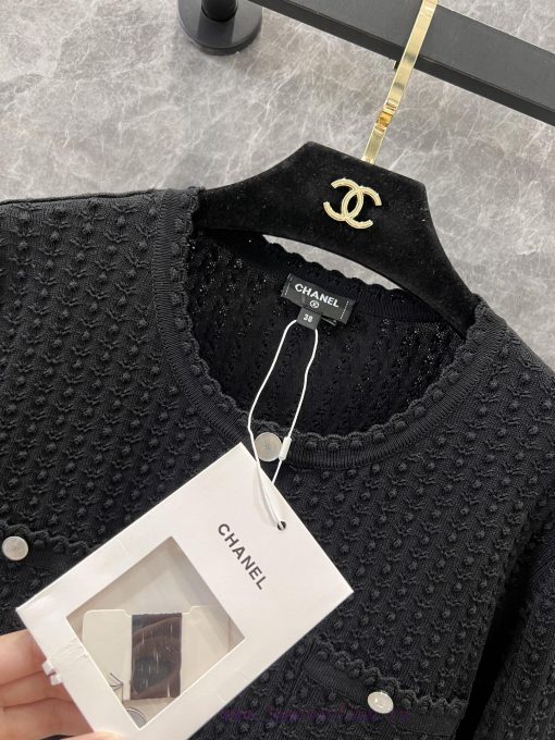 ZW60953 Chanel 25Ss Spring/Summer New Concave And Convex Three Dimensional Pattern Round Neck K p6qphr8s - Image 9