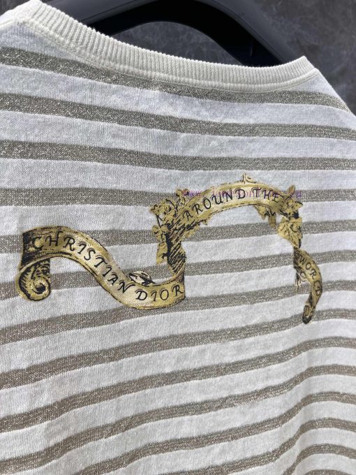 ZT60955 Dior 25Ss Spring/Summer New Linen Knitted Pentagram Short Sleeve Top 丨 YB Development's s1lsvqty - Image 7