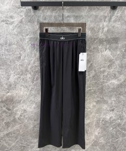 ZK68958 Alo 25Ss Spring/Summer New Leg Logo Printed Elastic Waist Wide Leg Pants | Produced For tquyedxe