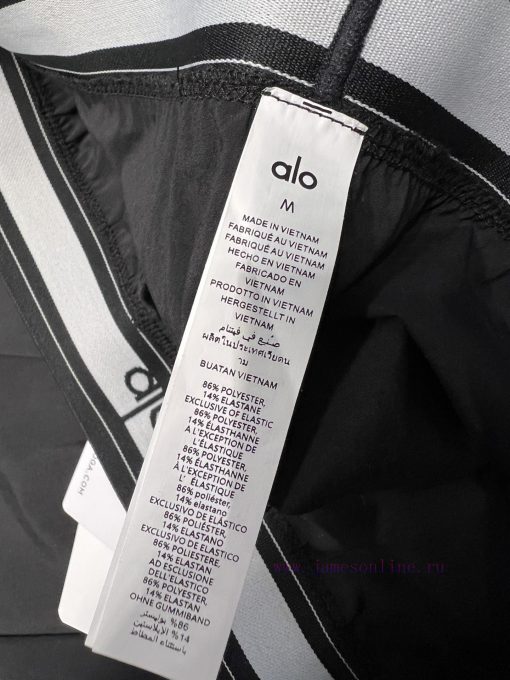 ZK68958 Alo 25Ss Spring/Summer New Leg Logo Printed Elastic Waist Wide Leg Pants | Produced For tquyedxe - Image 10