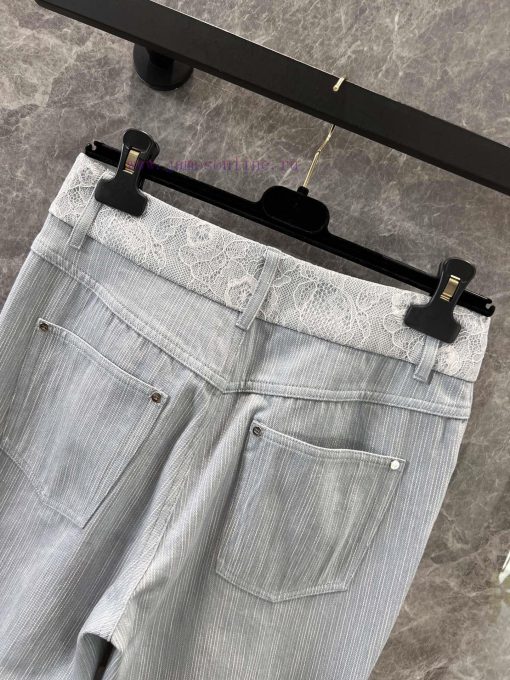 ZK60961 Chanel 25SS Summer New Lace Splicing Micro Lap Casual Pants | This Pair Of Super Beauti s6t1i2fu - Image 5