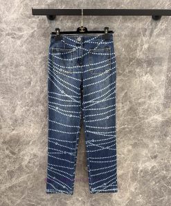 ZK60963 Chanel 25p Spring/Summer New Double Pocket Chain Jeans | Produced With A Unique Double yu5ayfrb
