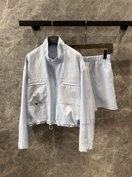 ZT60965 Dior 25SS Summer New Bee Embroidered Zipper Jacket Shorts Set 丨 The Youthful And Vibran i17dcyke