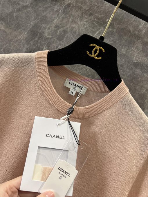 ZT60967 Chanel 25ss Summer New Candy Color Knitted Lace Logo Short Sleeve Top | Original Custom 7aztepf1 - Image 9