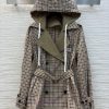 CW77168 Miu Miu 25 Early Spring New Style Hooded Plaid Windbreaker With High-end Style Retro Pl j3m1xwzt