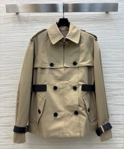 CW77169 Dior 25 Early Spring New Collection Leather Buckle Waist Decoration Short Windbreaker B ww3p6nk0