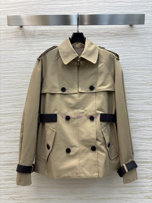 CW77169 Dior 25 Early Spring New Collection Leather Buckle Waist Decoration Short Windbreaker B ww3p6nk0 - Image 2