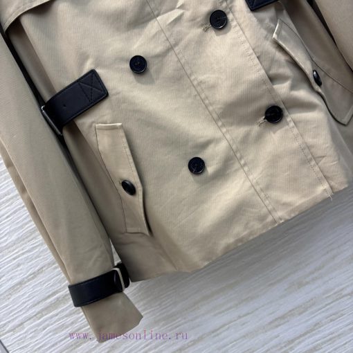CW77169 Dior 25 Early Spring New Collection Leather Buckle Waist Decoration Short Windbreaker B ww3p6nk0 - Image 7