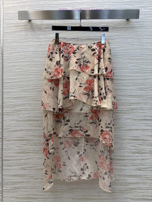 CB77176 Loewe 25 Spring/Summer Floral Print Irregular Layered Half Skirt Is Lively And Elegant zj9wbekr