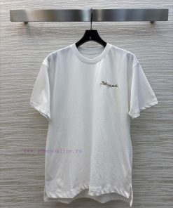 CT77178 Schiaparelli 25 Spring/Summer Letter Embroidery Design Short Sleeved T-shirt With Custo vh2y8dfg