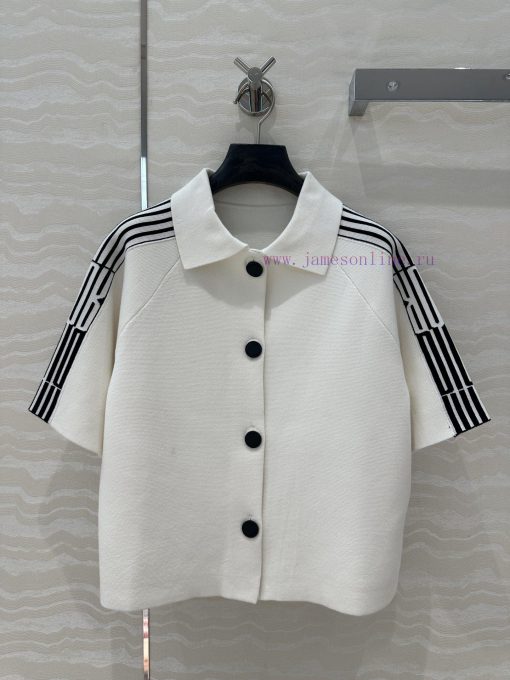 AW77190 Miss Dior Tennis Style Knitwear 🧶 Short Sleeved Cardigan Jacket Temperament Lapel H Sma h1mskjg2
