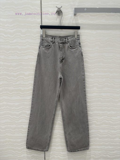 High End 🤞 AK77191 Miss Dior New Product Asu Dyed High Waisted Straight Leg Jeans Original Cust 1eouu5bn
