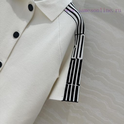 AW77190 Miss Dior Tennis Style Knitwear 🧶 Short Sleeved Cardigan Jacket Temperament Lapel H Sma h1mskjg2 - Image 4