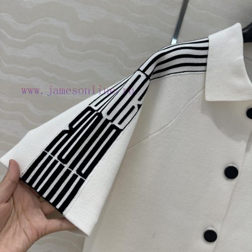 AW77190 Miss Dior Tennis Style Knitwear 🧶 Short Sleeved Cardigan Jacket Temperament Lapel H Sma h1mskjg2 - Image 5