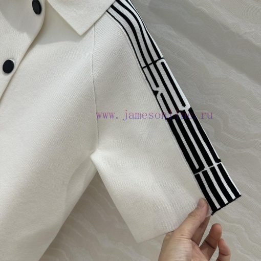 AW77190 Miss Dior Tennis Style Knitwear 🧶 Short Sleeved Cardigan Jacket Temperament Lapel H Sma h1mskjg2 - Image 6