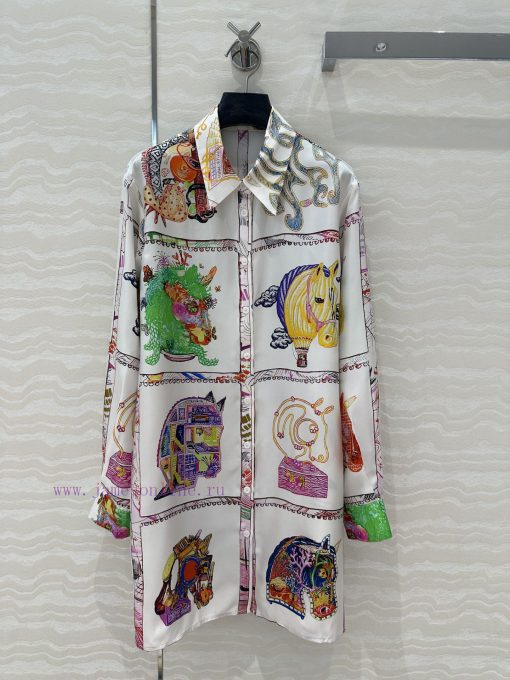 AL77192 Hermes25s Early Spring New Indian Sisters Flower Same Style: Horse Mirror Printed Silk cj2wvacv - Image 2