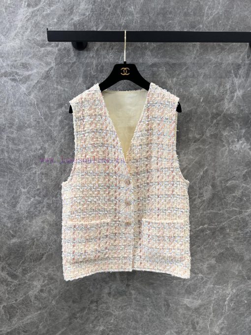 ZW60970 Chanel 25P Spring/Summer New Lemon Yellow Coarse Fleece Vest Coat | YB Developed V-neck ugjnq79b