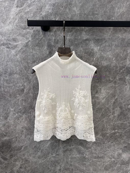ZT60972 Ermanno Scervino 25Ss Spring/Summer New Silk Splicing Knitted Tank Top | Yb Developed E wlxffa9x