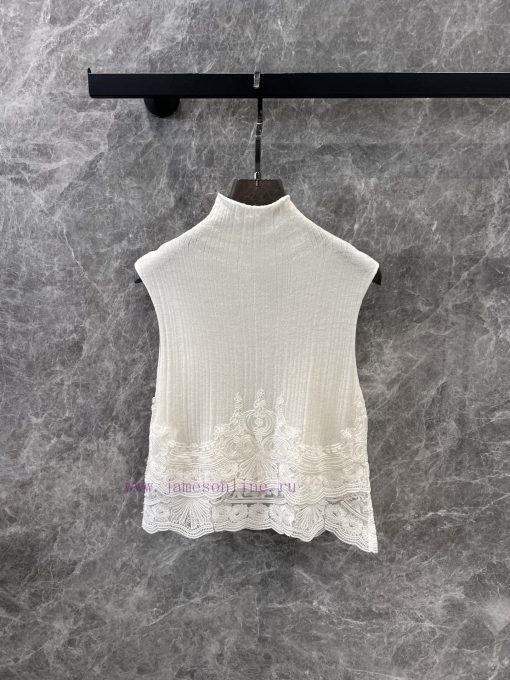 ZT60972 Ermanno Scervino 25Ss Spring/Summer New Silk Splicing Knitted Tank Top | Yb Developed E wlxffa9x - Image 3
