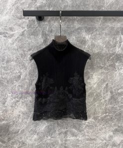 ZT60972 Ermanno Scervino 25Ss Spring/Summer New Silk Splicing Knitted Tank Top | Yb Developed E mf0yp8ex