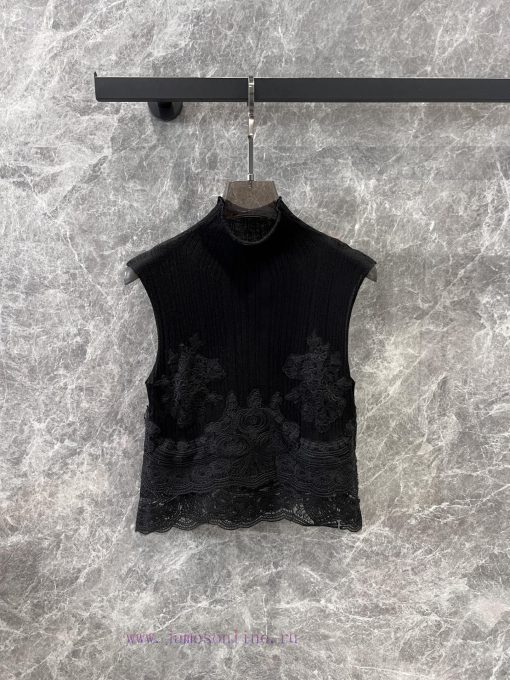 ZT60972 Ermanno Scervino 25Ss Spring/Summer New Silk Splicing Knitted Tank Top | Yb Developed E mf0yp8ex - Image 2