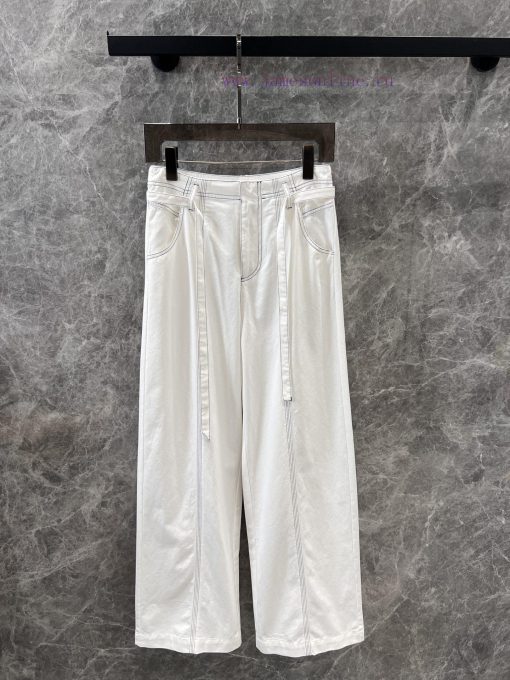 ZK60975 Loewe 25Ss Spring/Summer New Open Thread Design Pocket Embroidered Strap Denim Pants 丨 8mb1r4wm