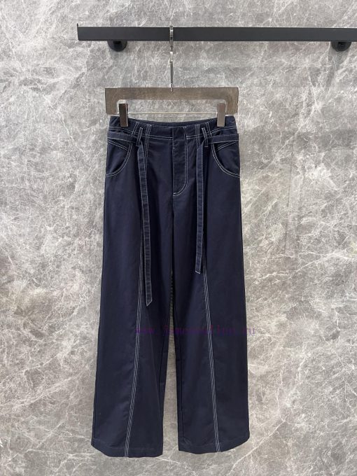 ZK60975 Loewe 25Ss Spring/Summer New Open Thread Design Pocket Embroidered Strap Denim Pants 丨 rlc2ojp8