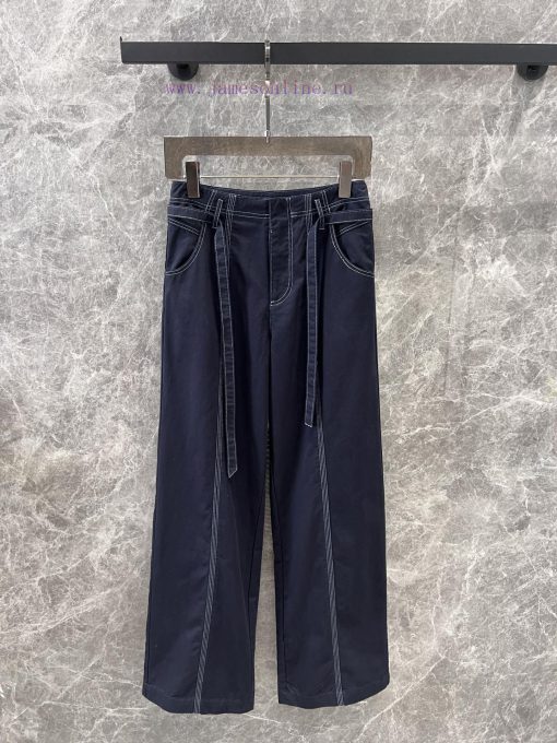 ZK60975 Loewe 25Ss Spring/Summer New Open Thread Design Pocket Embroidered Strap Denim Pants 丨 rlc2ojp8 - Image 2