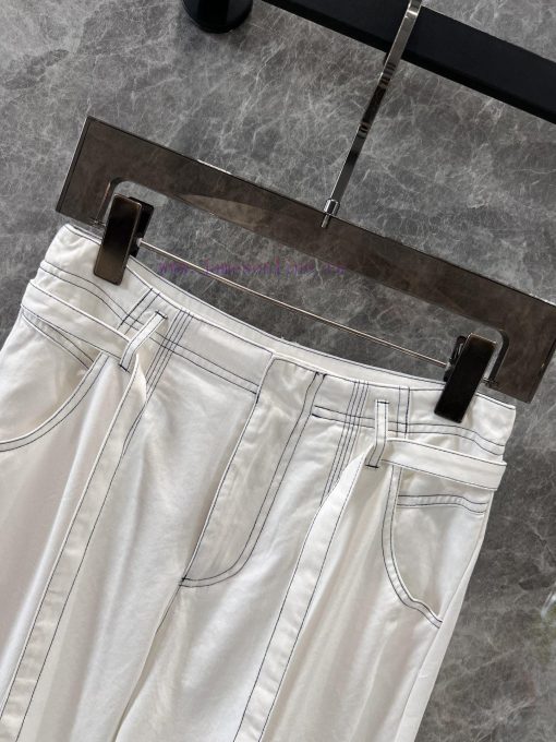 ZK60975 Loewe 25Ss Spring/Summer New Open Thread Design Pocket Embroidered Strap Denim Pants 丨 8mb1r4wm - Image 4
