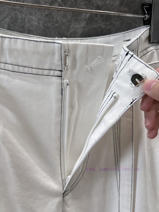 ZK60975 Loewe 25Ss Spring/Summer New Open Thread Design Pocket Embroidered Strap Denim Pants 丨 8mb1r4wm - Image 6