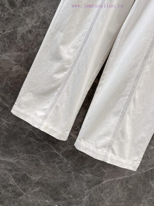 ZK60975 Loewe 25Ss Spring/Summer New Open Thread Design Pocket Embroidered Strap Denim Pants 丨 8mb1r4wm - Image 8
