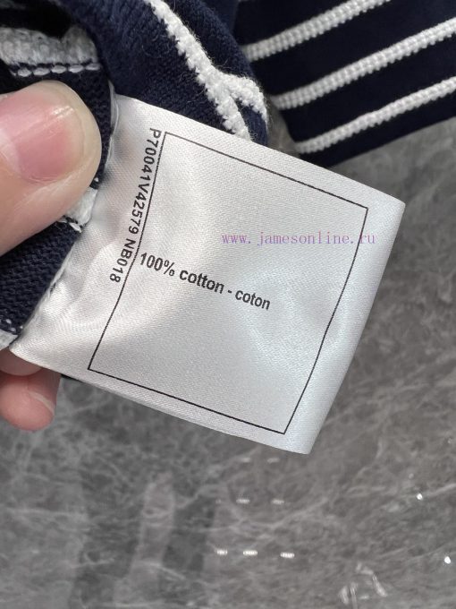 ZT60976 Chanel 25Ss Spring/Summer New Hook And Stripe Knitted Short Sleeve Top 丨 Produced With ngpg7d9y - Image 10