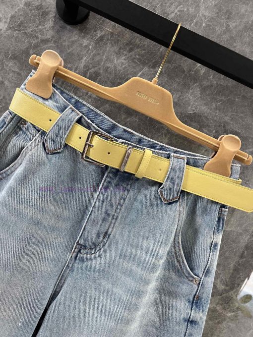 ZK60979 MiuMi * 25Ss Spring/Summer New Goddess Same Style Five Part Jeans | Produced This Pair y5nhmt1b - Image 4