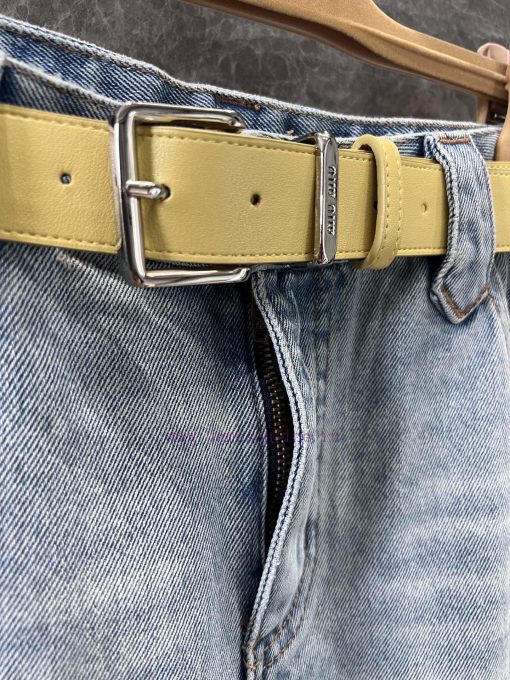 ZK60979 MiuMi * 25Ss Spring/Summer New Goddess Same Style Five Part Jeans | Produced This Pair y5nhmt1b - Image 8
