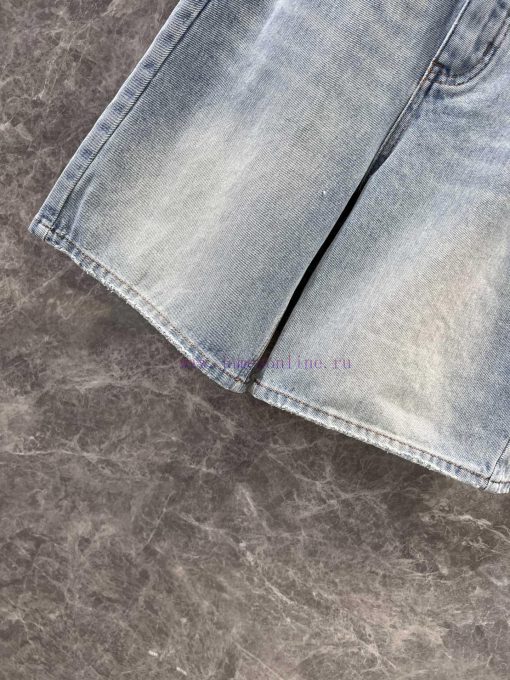 ZK60979 MiuMi * 25Ss Spring/Summer New Goddess Same Style Five Part Jeans | Produced This Pair y5nhmt1b - Image 9