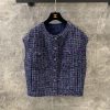 ZW60983 Chanel 25P Spring/Summer New Knitted Color Contrasting Coarse Floral Pattern Round Neck 565mo127