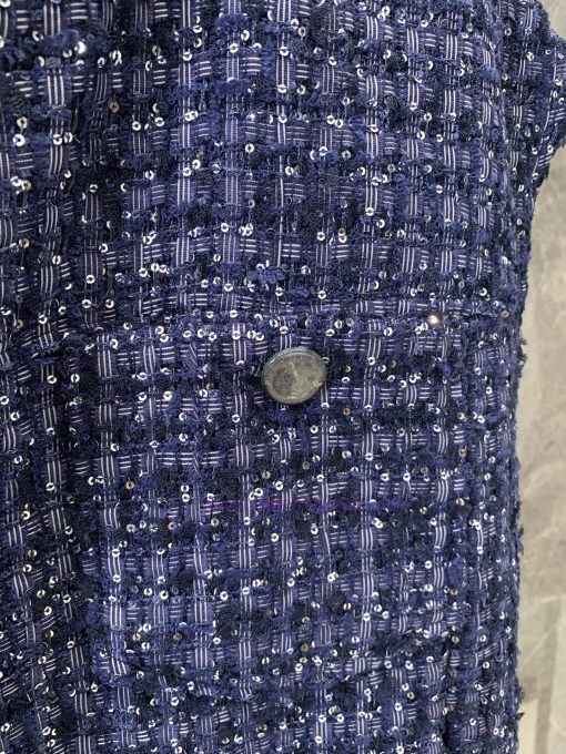 ZW60983 Chanel 25P Spring/Summer New Knitted Color Contrasting Coarse Floral Pattern Round Neck 565mo127 - Image 7