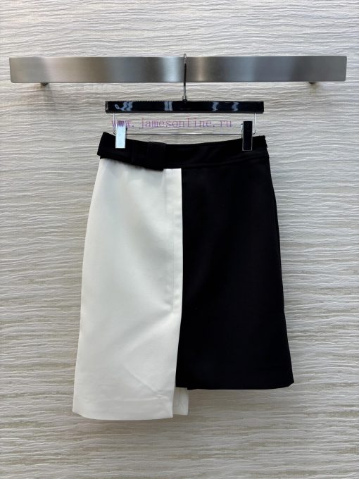 CB76932 Louis Vuitton 25 Spring/Summer French Color Blocked High Waisted Asymmetrical Half Skir 67in8snm