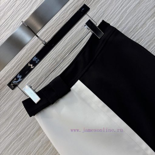CB76932 Louis Vuitton 25 Spring/Summer French Color Blocked High Waisted Asymmetrical Half Skir 67in8snm - Image 6