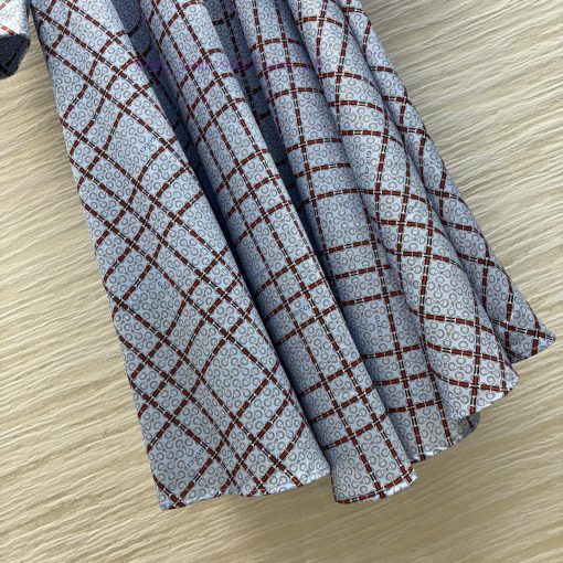 CL76996 Gucci 25 Early Spring New Collection Plaid Dark Print Lapel Long Sleeved Dress Lapel Ha dne8ldm0 - Image 8